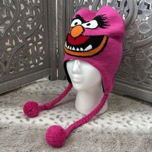The Muppets Animal pink beanie hat girls OS cartoon girlhoodcore outdoor winter